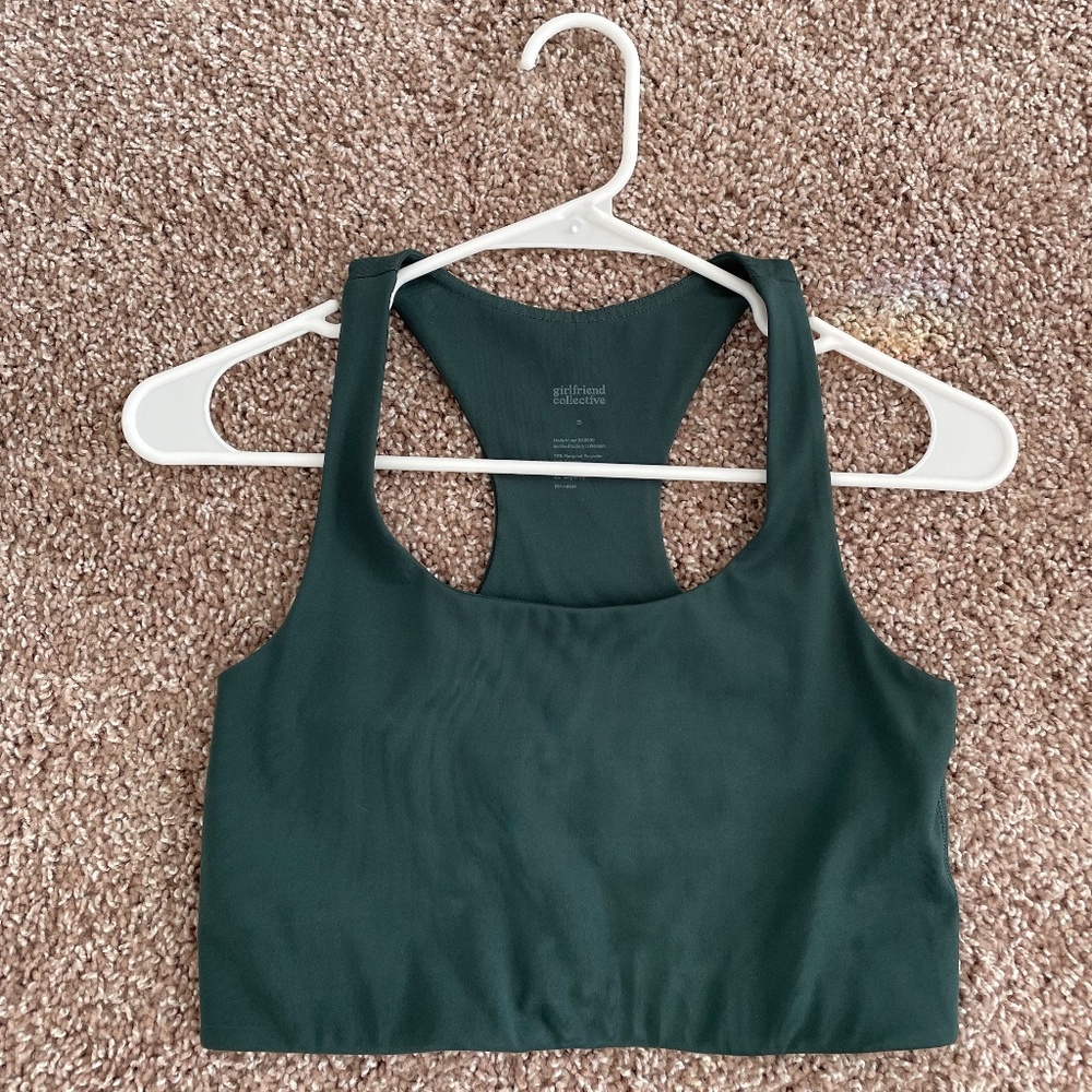 girlfriend collective paloma bra in moss